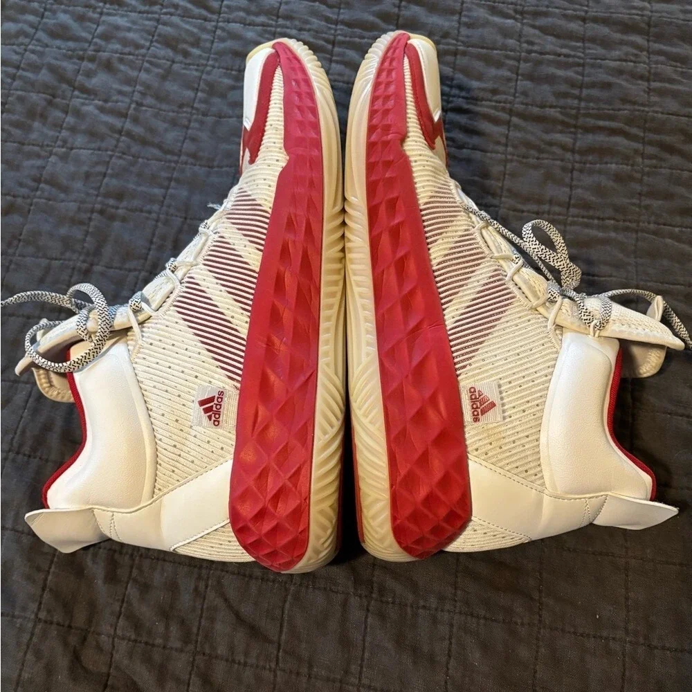 Adidas Pro Boost Mid Mens Basketball Shoes White Red FW9514 Size‎ 14.5